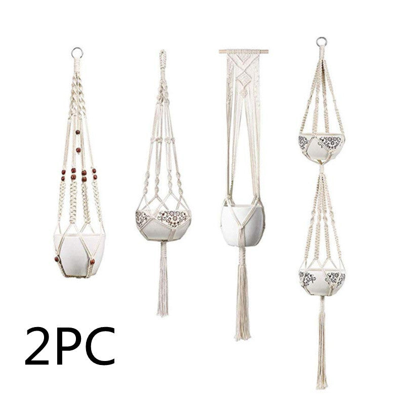 Boho Bloom 4-Pack Macramé Plant Hanger Set