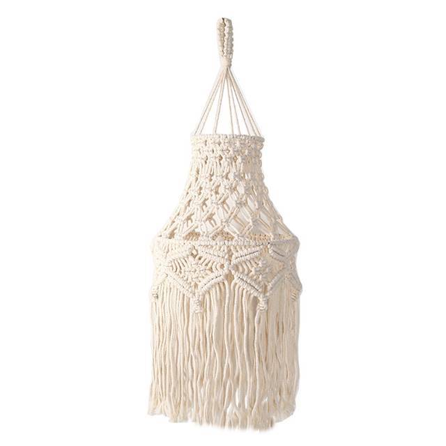 LaceGlow Handmade Macramé Lampshade