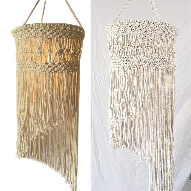 LaceGlow Handmade Macramé Lampshade