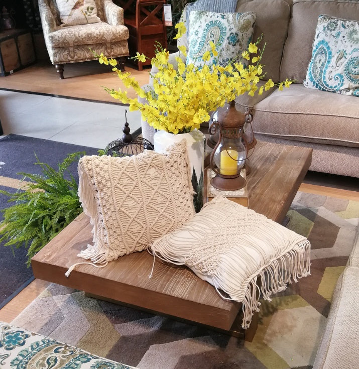 Lunara Boho Handwoven Macramé Cushion Cover