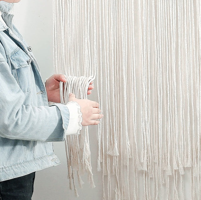 Willow Falls Macramé Wall Hanging – Handwoven Cotton Tapestry