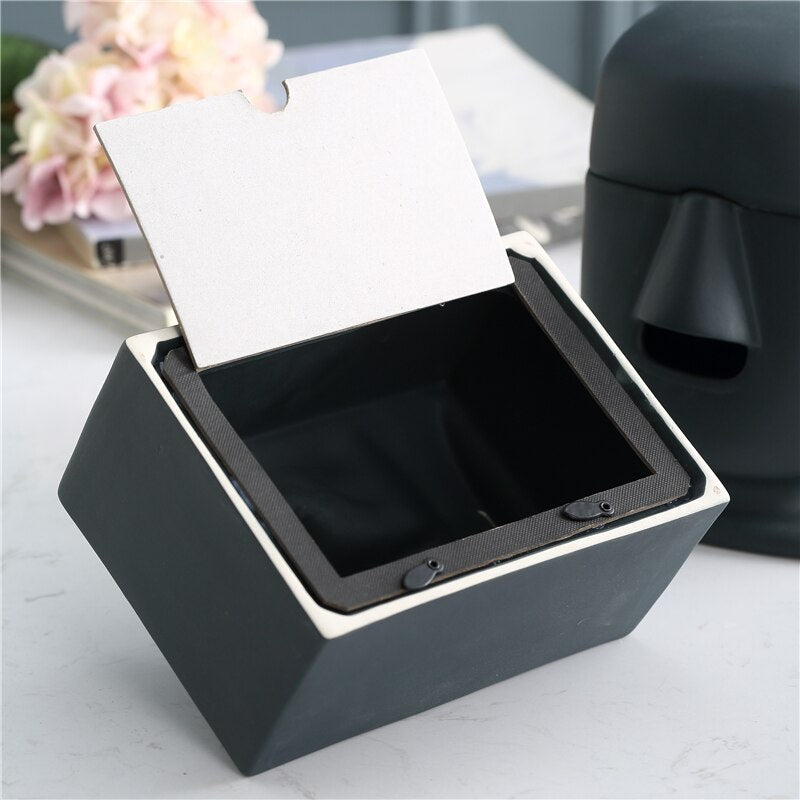 Moai statue ceramic drawer