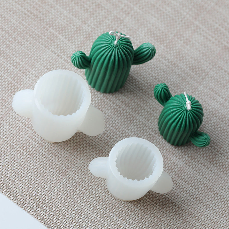 Cactus-Shaped Silicone Candle Mold Kit