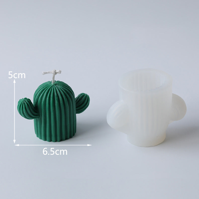 Cactus-Shaped Silicone Candle Mold Kit