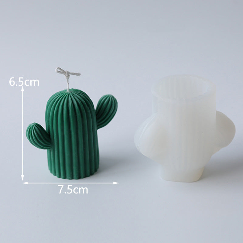 Cactus-Shaped Silicone Candle Mold Kit