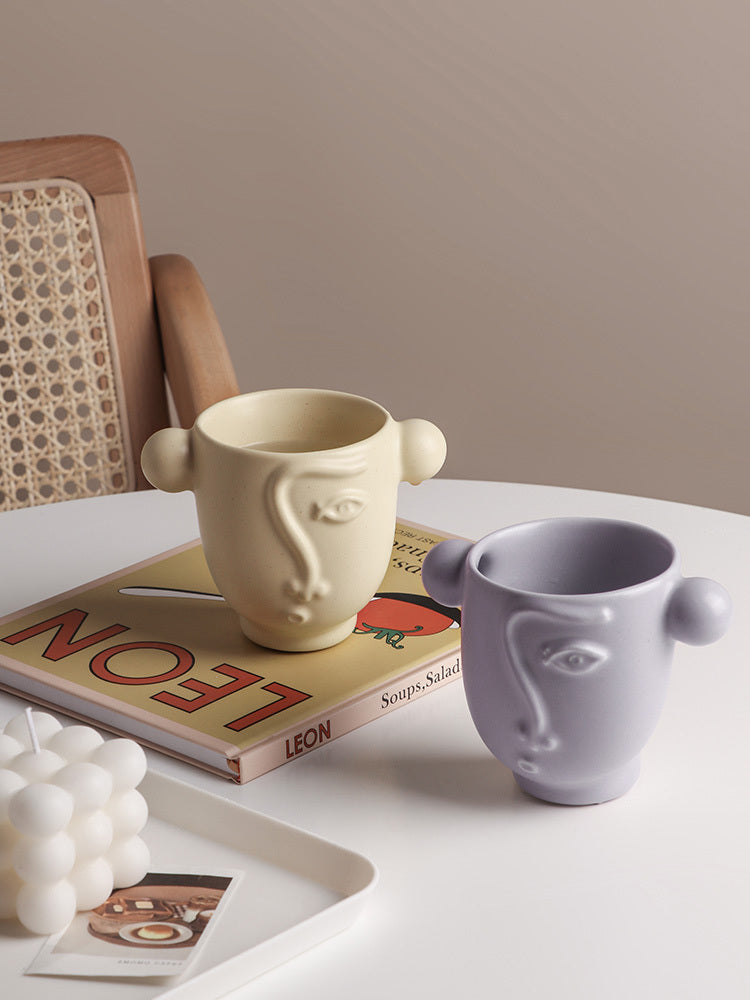 Artistic Abstract Face Ceramic Mug