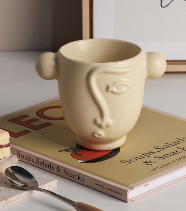 Artistic Abstract Face Ceramic Mug