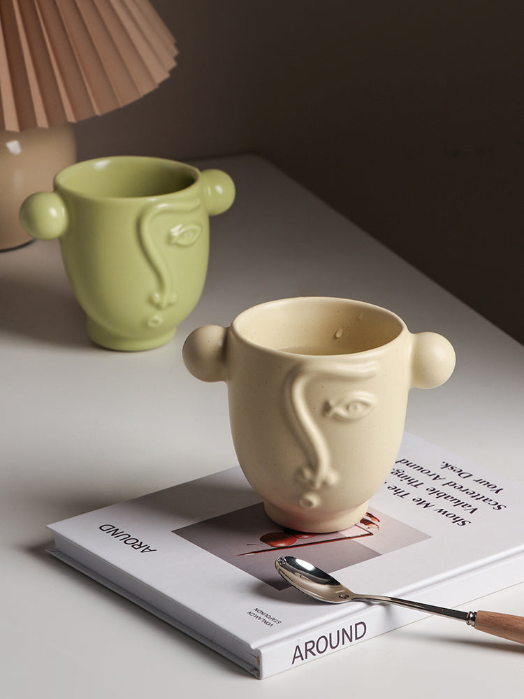 Artistic Abstract Face Ceramic Mug
