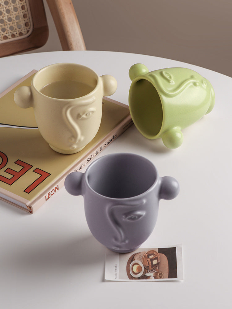 Artistic Abstract Face Ceramic Mug