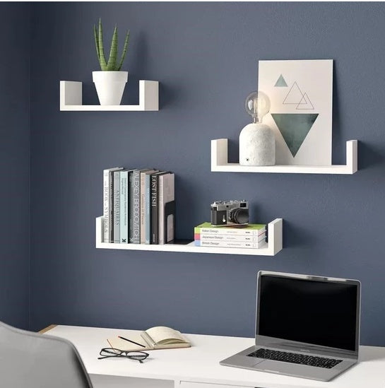 Elegant U-Shaped Wall Shelf Set