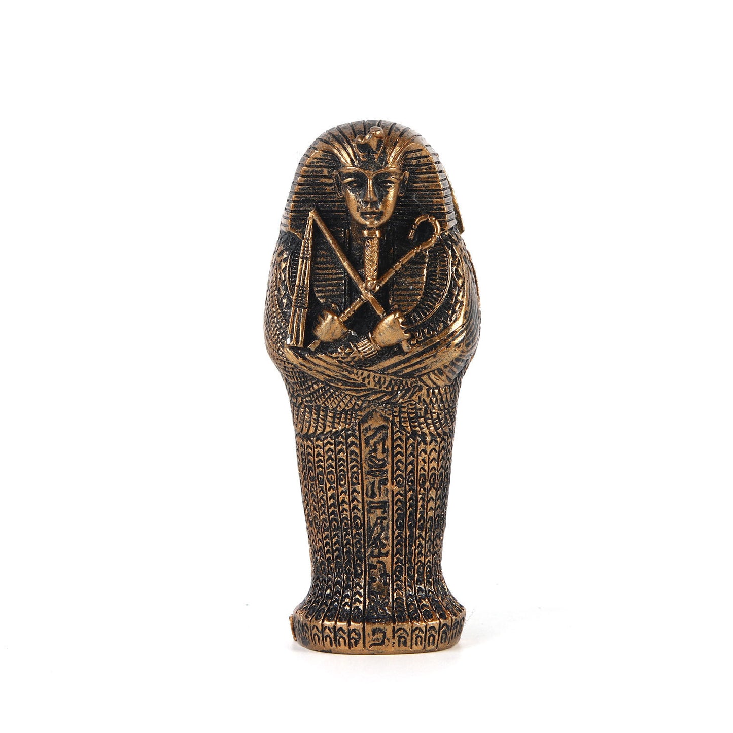 Resin Ancient Egyptian Coffin With Mummy Figurine For Home Decor Art Craft