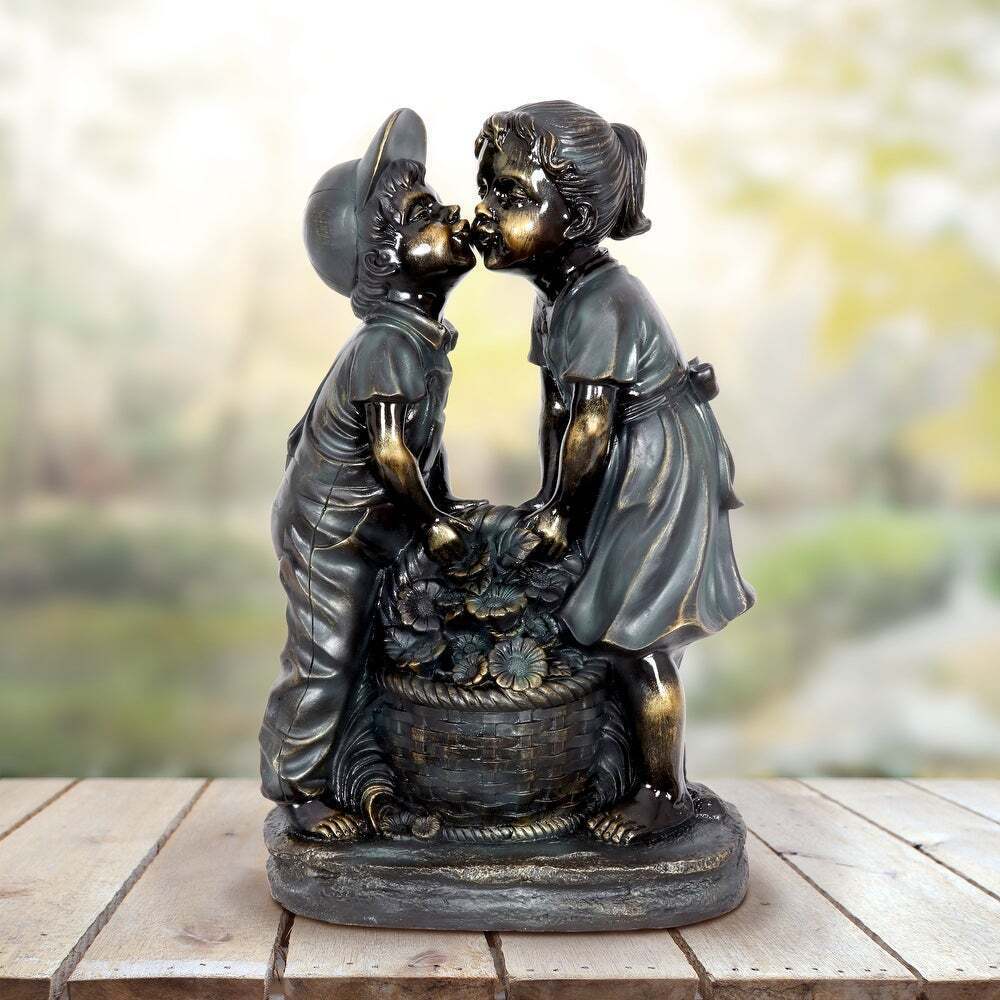 Charming Boy & Girl Garden Statue