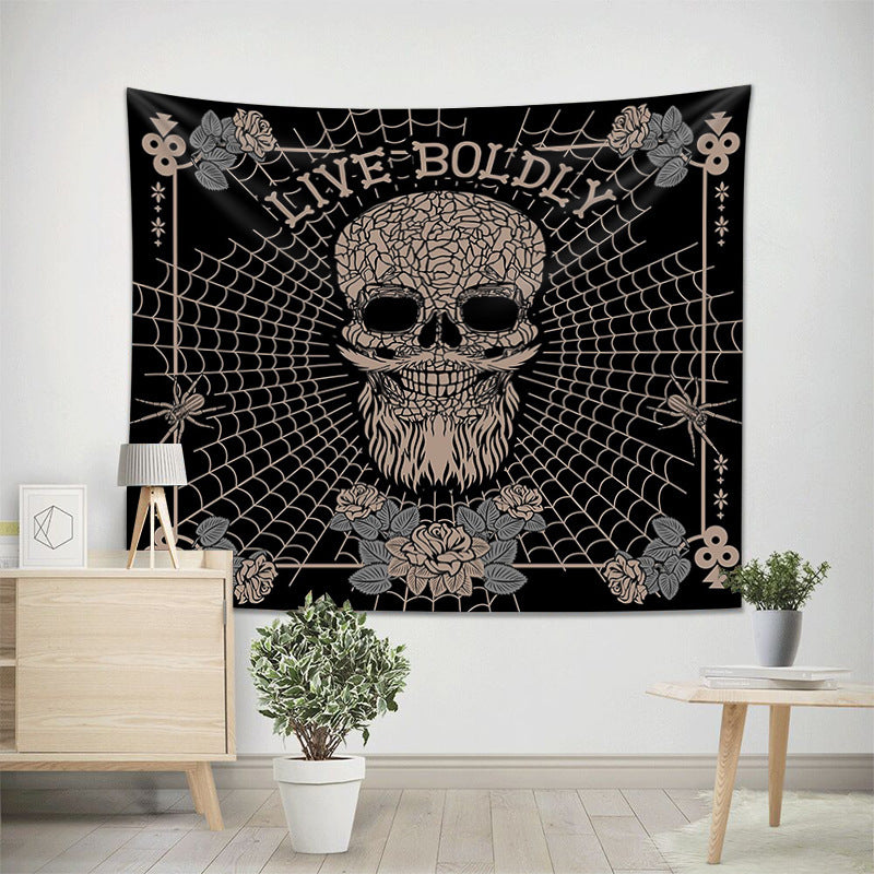 Bold Skull Wall Decor Tapestry