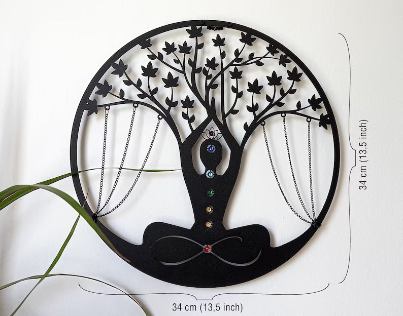 Iron Art Yoga Meditation Wall Hanging