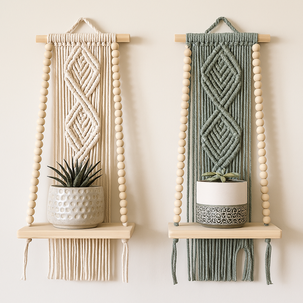 Tula Macramé Shelf Duo - Pack of 2