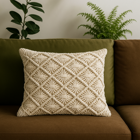 Aveline Macrame Lumbar Cover