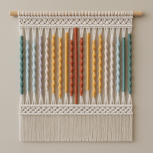 Carnival Whirl Macramé Wall Hanging