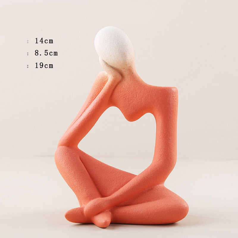 Matte Abstract Character Ceramic Vase