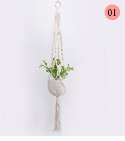 BotaniNest 4-Pack Macramé Plant Hanger & Shelf Set