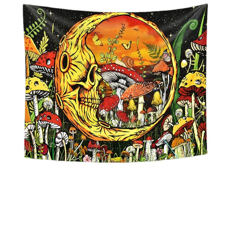 Sunny Mushroom Wall Cloth Tapestry