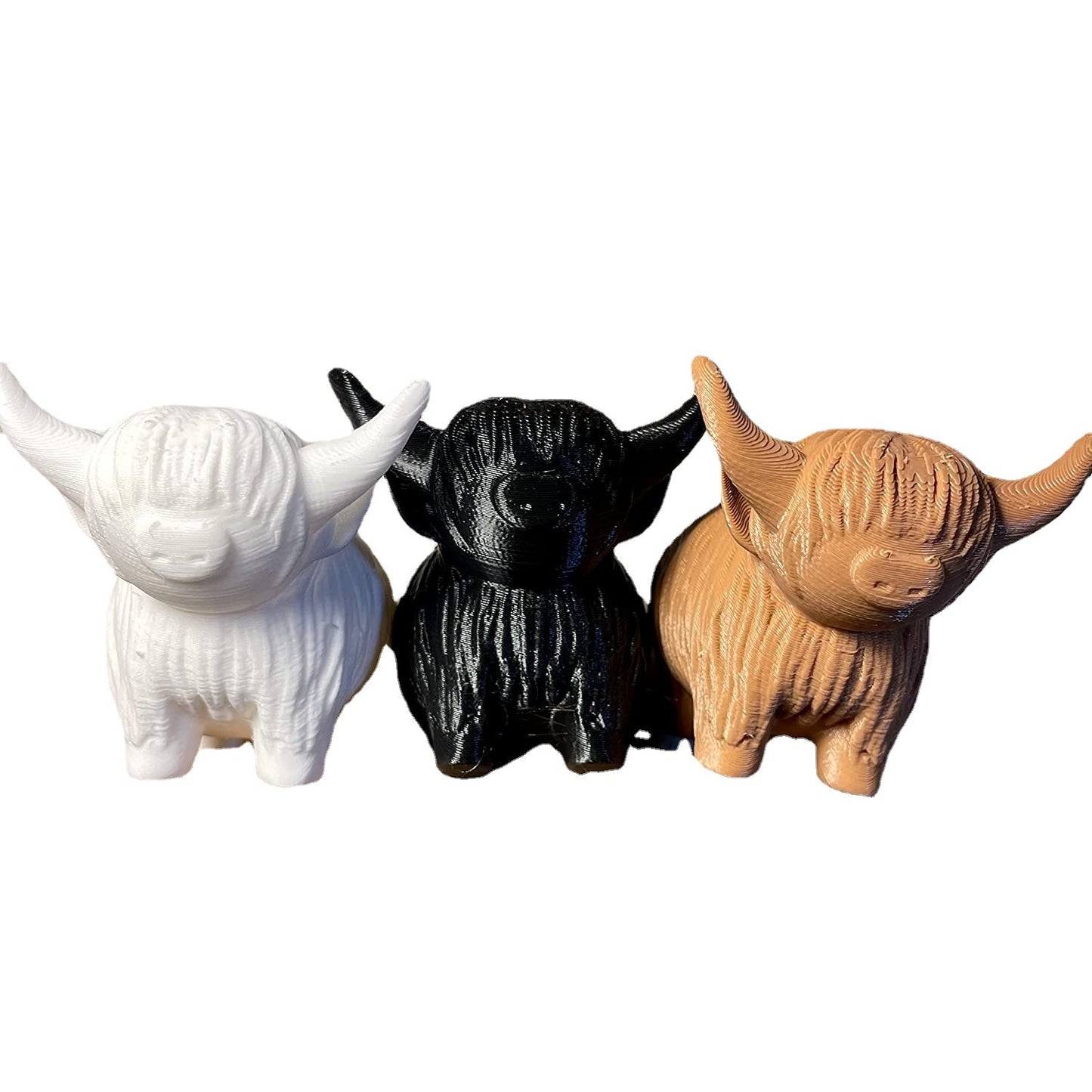 New Plastic Highland Cow Statue