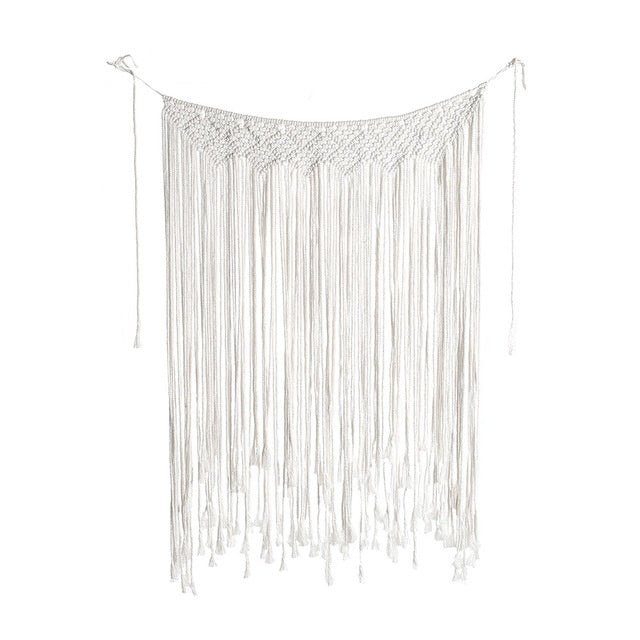 Willow Falls Macramé Wall Hanging – Handwoven Cotton Tapestry