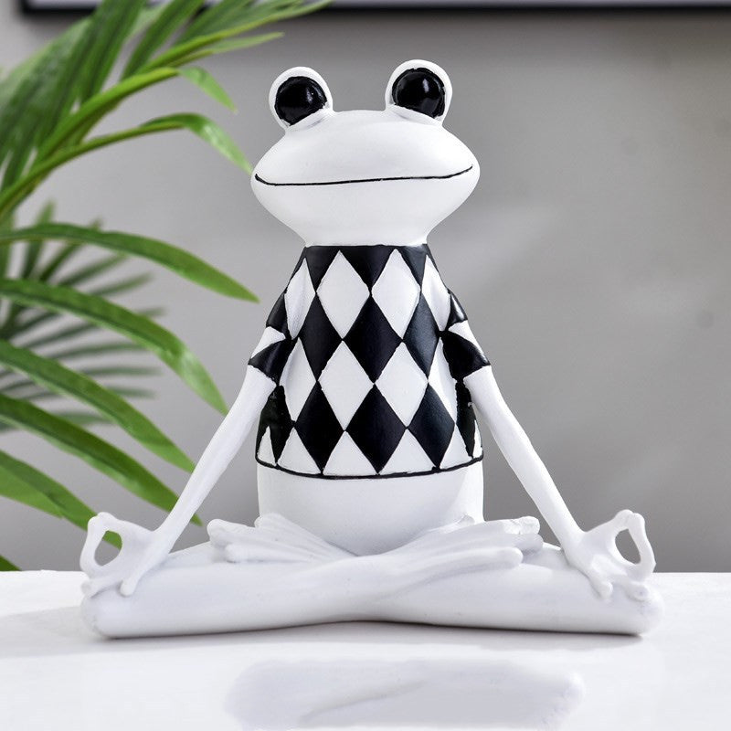 Yogi Frog Resin Sculpture