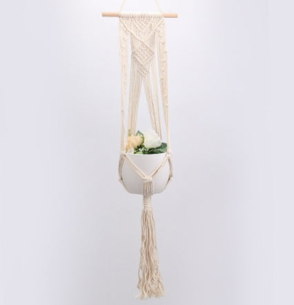 BotaniNest 4-Pack Macramé Plant Hanger & Shelf Set