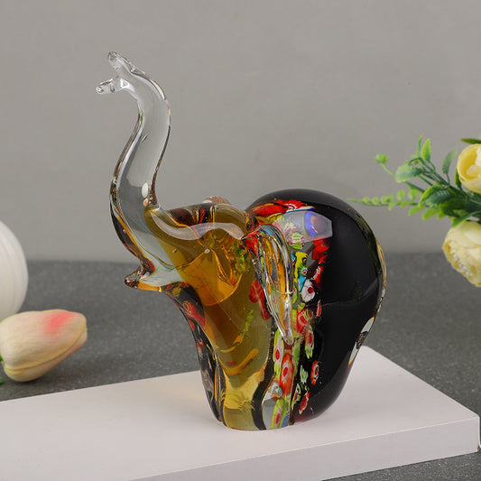 Glass Sculpture Elephant Entrance Hall Ornament