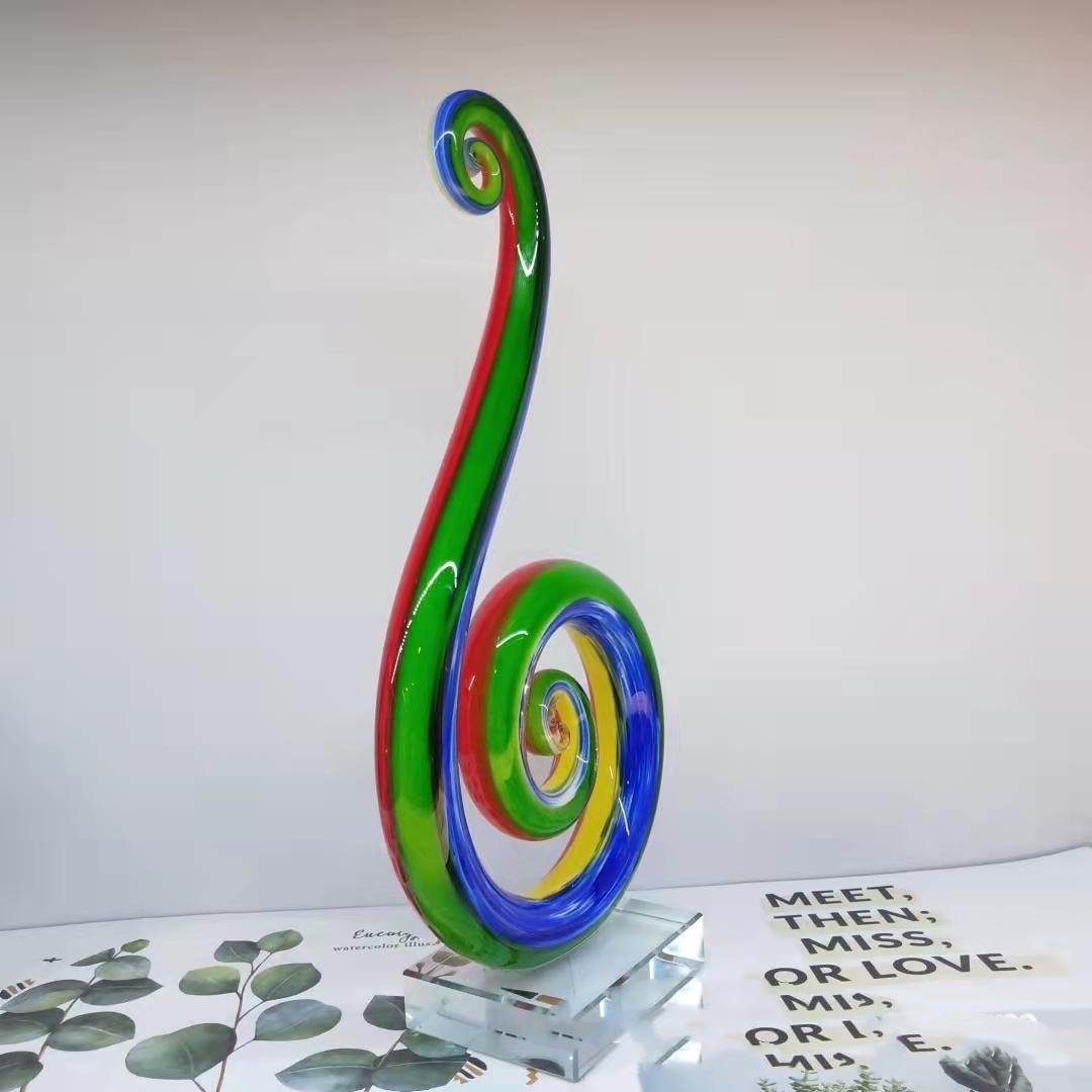 Creative Handmade Glass Sculpture – Exquisite Abstract Decoration