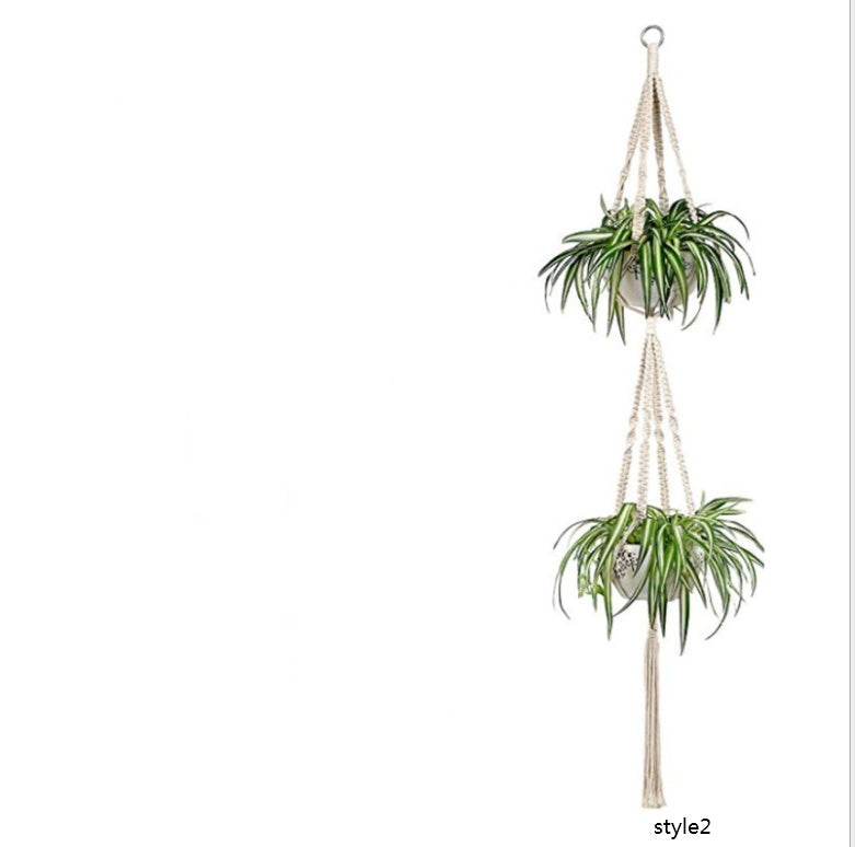 Boho Bloom 4-Pack Macramé Plant Hanger Set