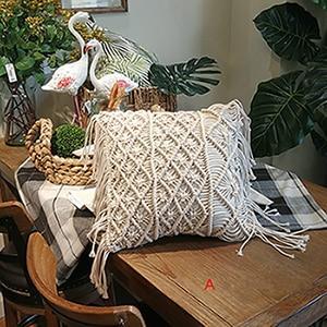 Lunara Boho Handwoven Macramé Cushion Cover