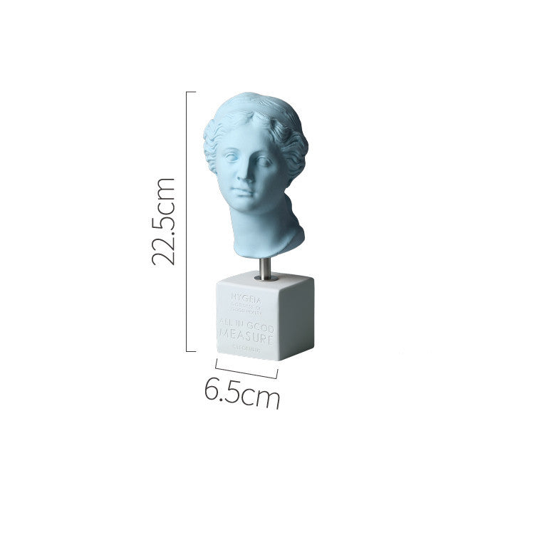Colored Plaster Resin Greek Statue – Nordic Character Desktop Ornament