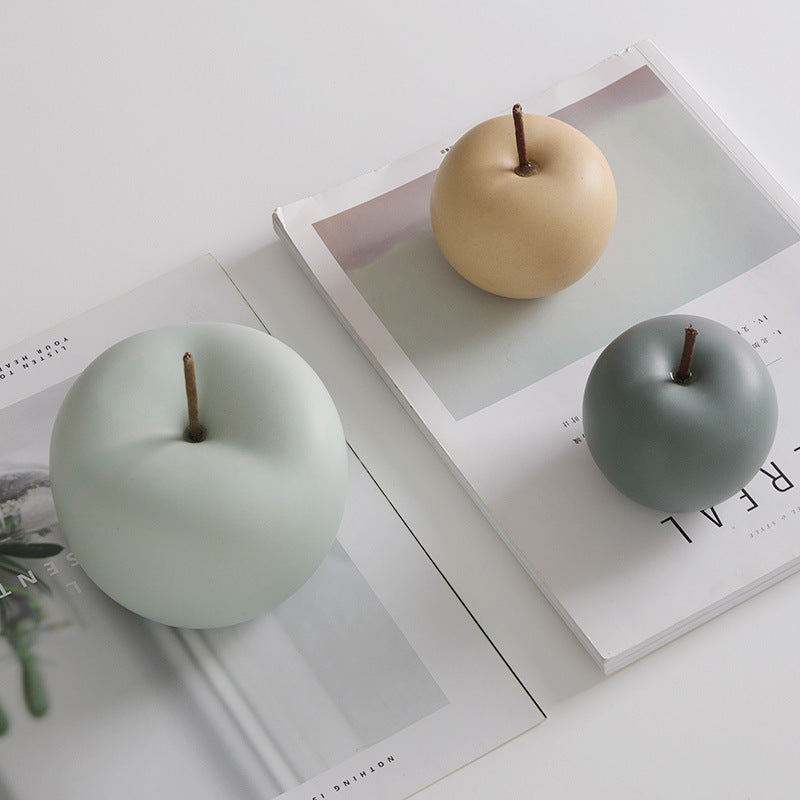Nordic Town Apple Series – Stylish Ceramic Christmas Decoration