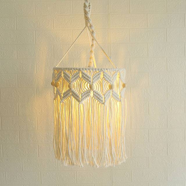 LaceGlow Handmade Macramé Lampshade