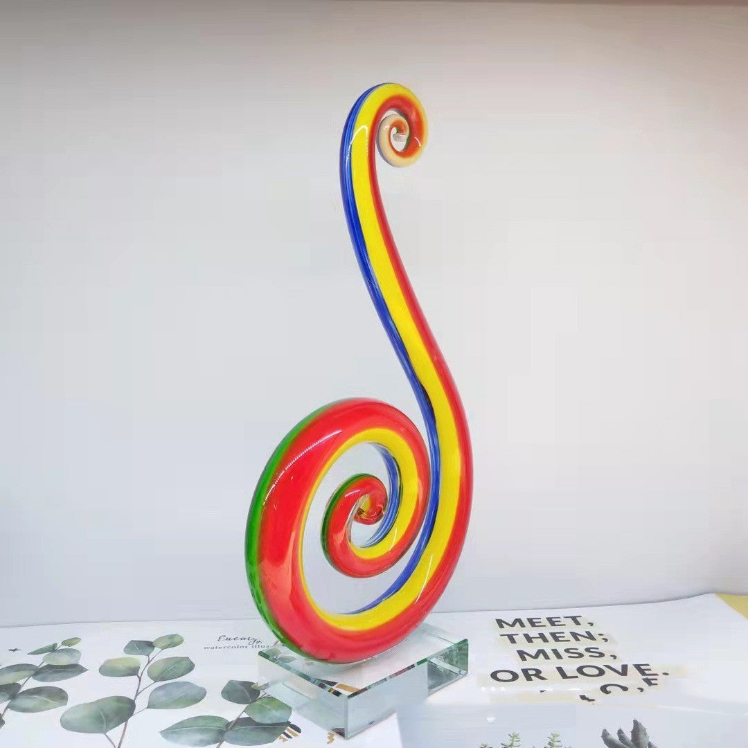 Creative Handmade Glass Sculpture – Exquisite Abstract Decoration