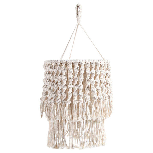 LaceGlow Handmade Macramé Lampshade