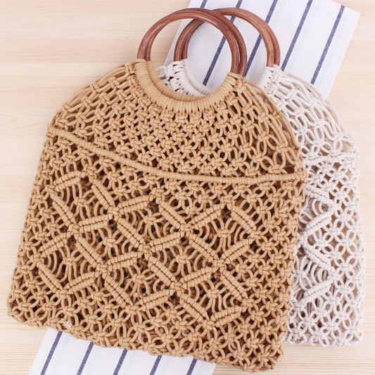Solmé Macramé Market Tote