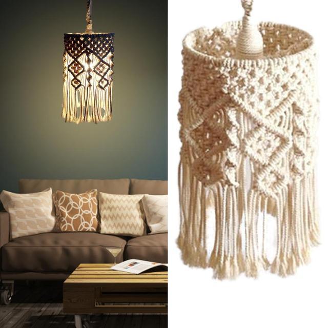 LaceGlow Handmade Macramé Lampshade