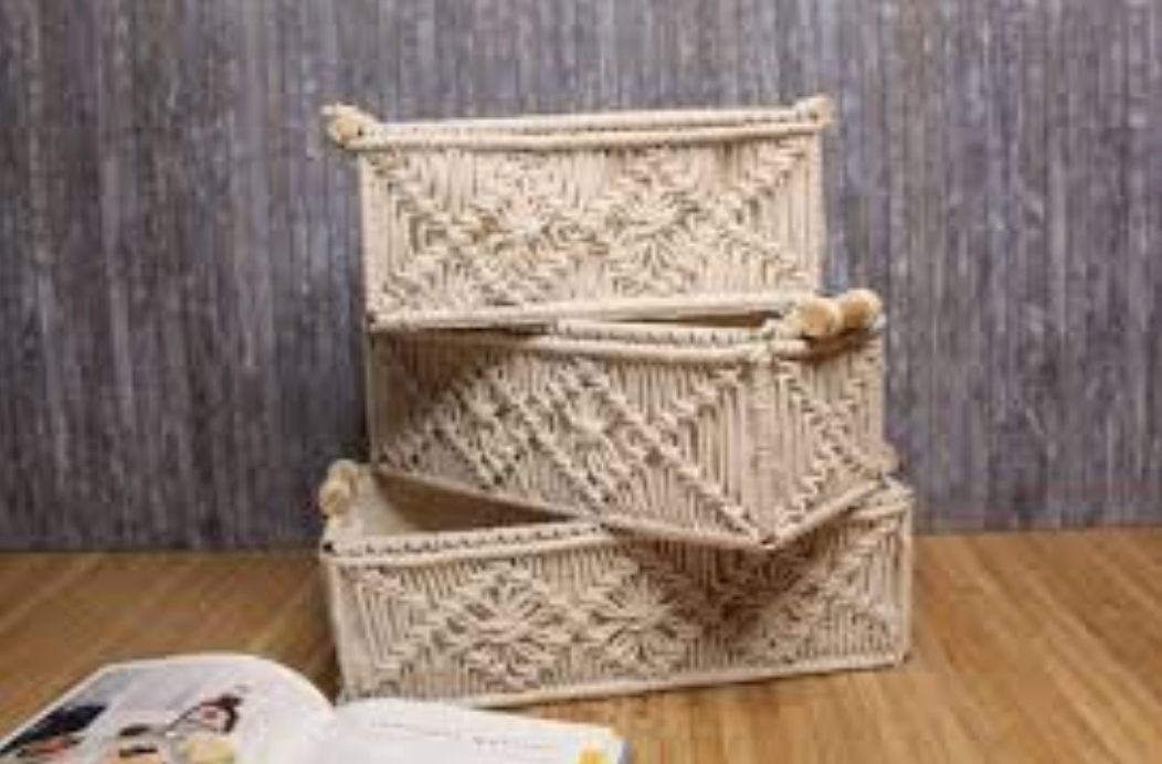 Boho Luxe Macramé Tissue Box Cover