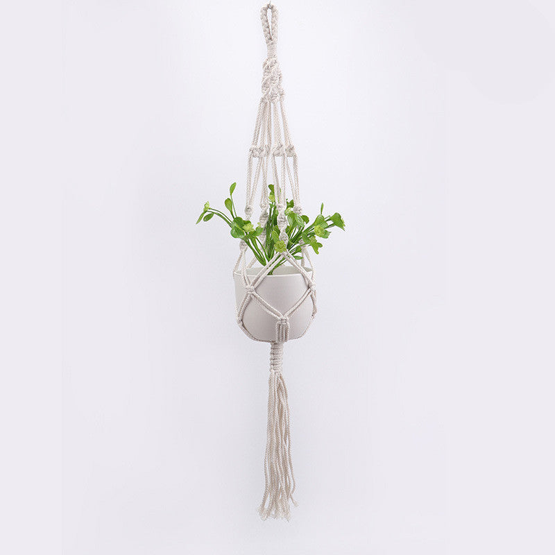 BotaniNest 4-Pack Macramé Plant Hanger & Shelf Set