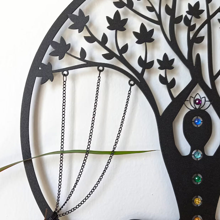 Iron Art Yoga Meditation Wall Hanging