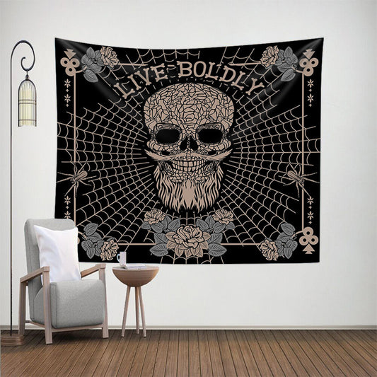 Bold Skull Wall Decor Tapestry