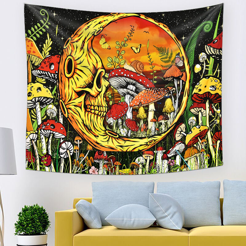 Sunny Mushroom Wall Cloth Tapestry