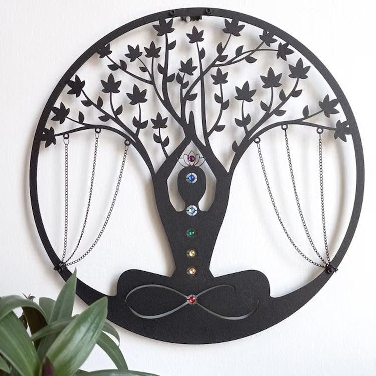 Iron Art Yoga Meditation Wall Hanging