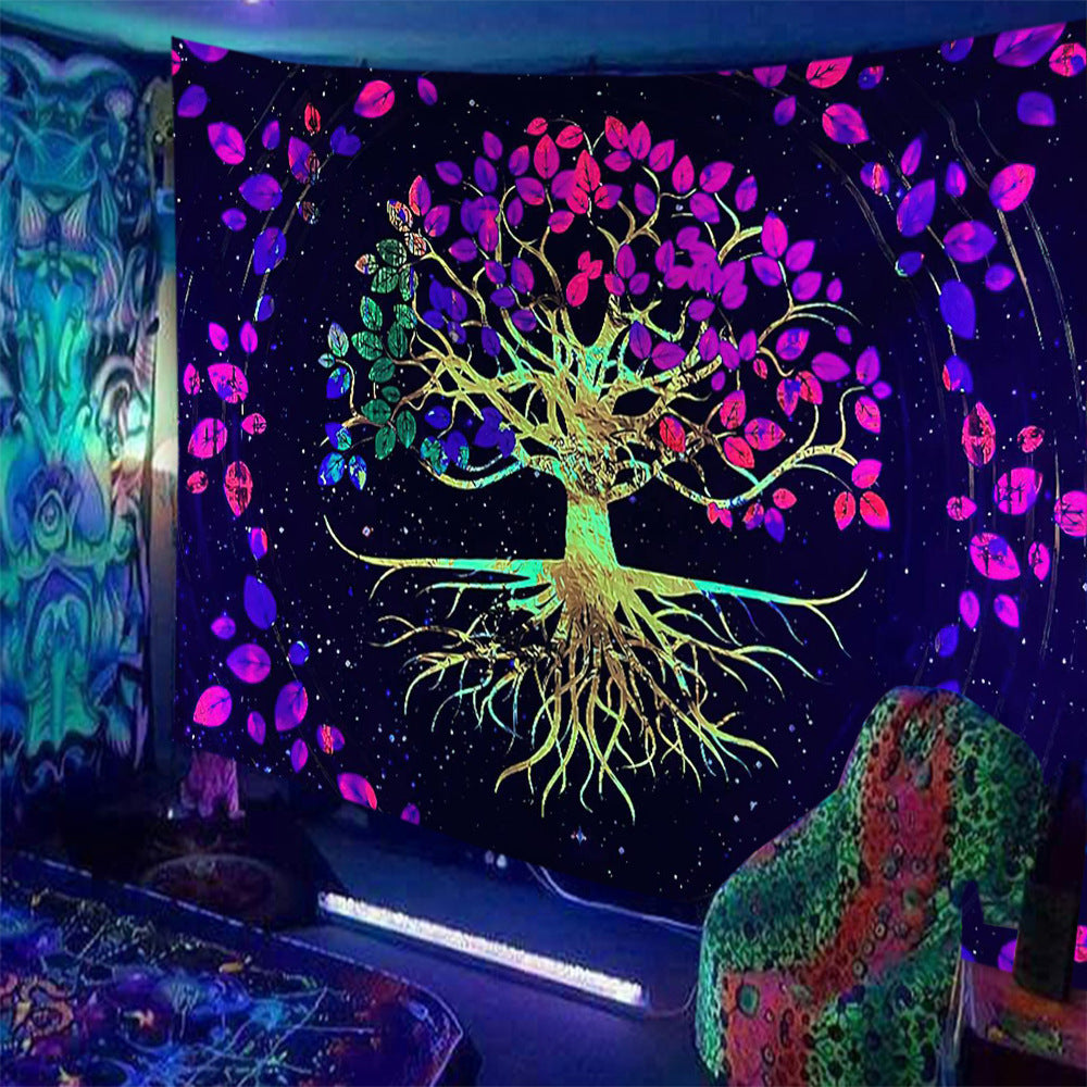 Trippy Fluorescent Home Decor Tapestry