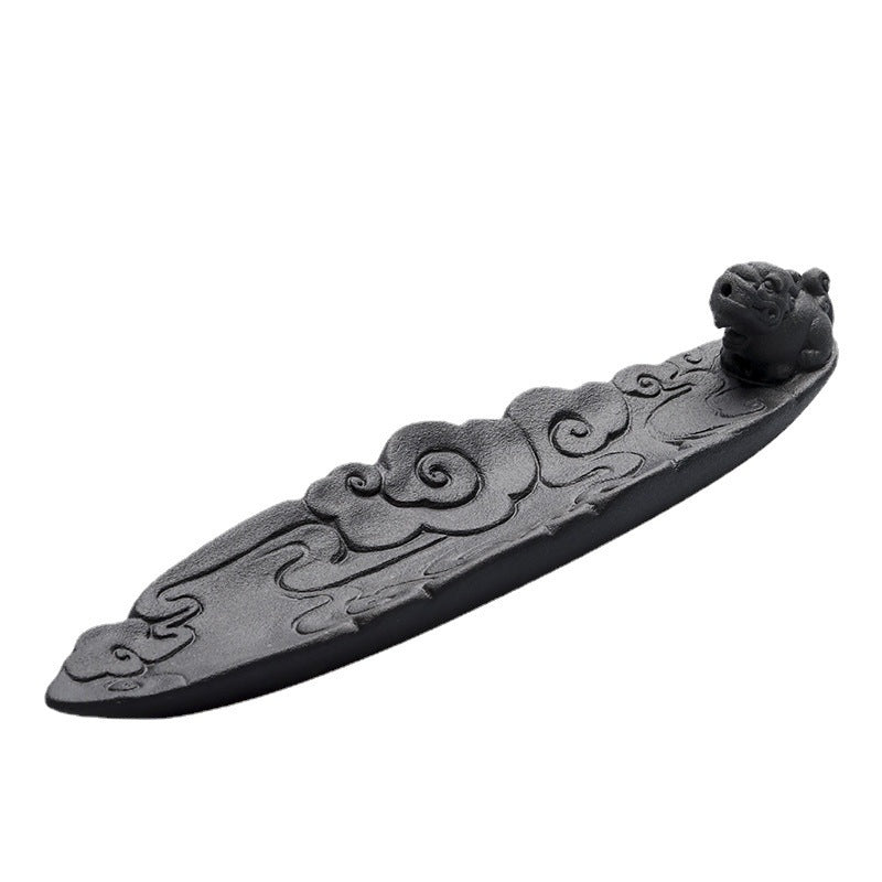 Home Ceramic Decor Incense Stick Holder Aromatherapy Censer Auspicious Clouds Incense Burner Office Teahouse Ornament
