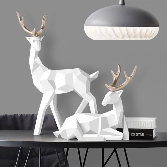 Deers Sculpture - Resin Deer Statue Decoration