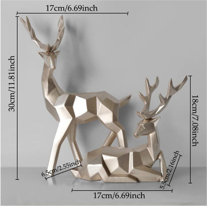 Deers Sculpture - Resin Deer Statue Decoration