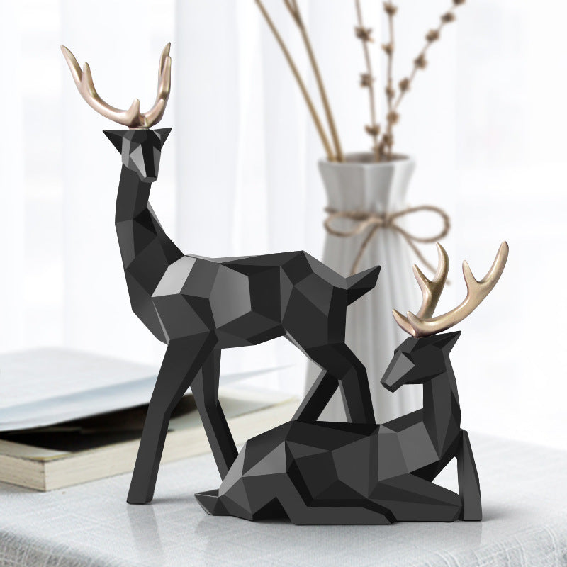 Deers Sculpture - Resin Deer Statue Decoration